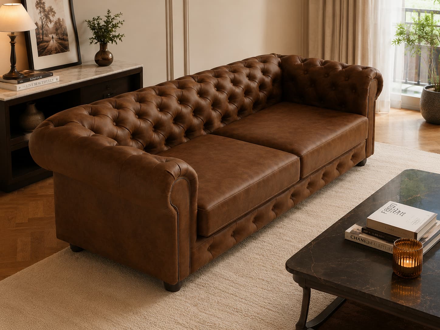 Sofá Elétrico Chesterfield detalhe 1
